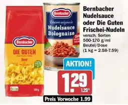 AEZ Bernbacher Nudelsauce oder Die Guten Frischei-Nudeln Angebot