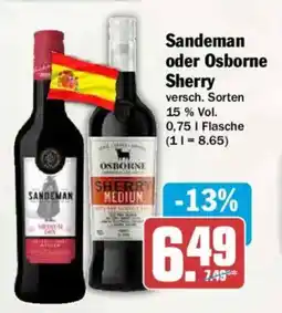 AEZ Sandeman oder Osborne Sherry Angebot