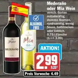 AEZ Mederaño oder Mia Wein Angebot
