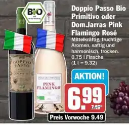 AEZ Doppio Passo Bio Primitivo oder Dom.Jarras Pink Flamingo Rosé Angebot