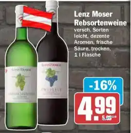 AEZ Lenz Moser Rebsortenweine Angebot