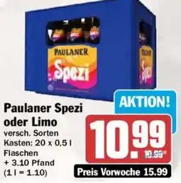 AEZ Paulaner Spezi oder Limo Angebot
