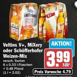 AEZ Veltins V+, MiXery oder Schöfferhofer Weizen-Mix Angebot