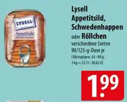 Famila Nord Ost Lysell Appetitsild, Schwedenhappen oder Röllchen Angebot