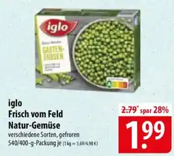 Famila Nord Ost iglo Frisch vom Feld Natur-Gemüse Angebot