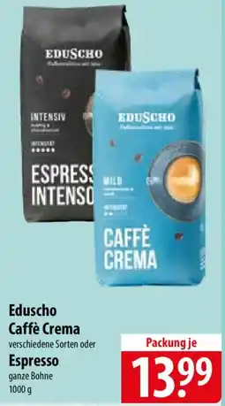 Famila Nord Ost Eduscho Caffè Crema oder Espresso Angebot