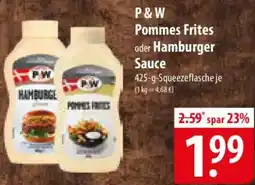 Famila Nord Ost P&W Pommes Frites oder Hamburger Sauce Angebot