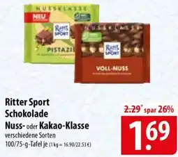 Famila Nord Ost Ritter Sport Schokolade Nuss- oder Kakao-Klasse Angebot