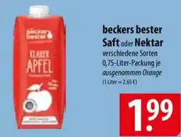 Famila Nord Ost beckers bester Saft oder Nektar Angebot