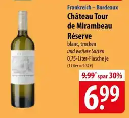 Famila Nord Ost Château Tour de Mirambeau Réserve Angebot