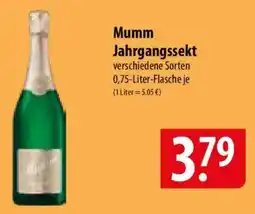 Famila Nord Ost Mumm Jahrgangssekt Angebot