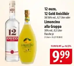 Famila Nord Ost 12 ouzo, 12 Gold Anislikör oder Limoncino alla Grappa Angebot
