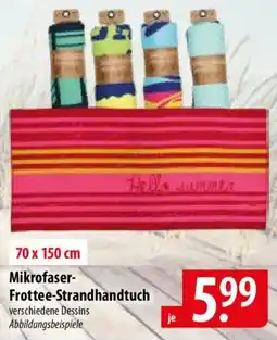 Famila Nord Ost Mikrofaser Frottee-Strandhandtuch Angebot