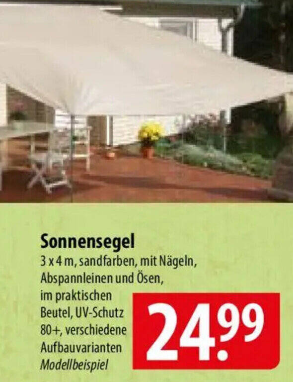 Sonnensegel Angebot bei Famila Nord Ost