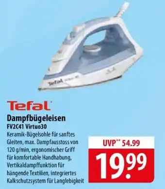 Famila Nord Ost Tefal Dampfbügeleisen FV2C41 Virtuo30 Angebot