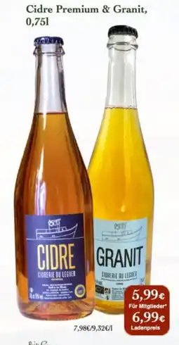 LPG Biomarkt Cidre Premium & Granit Angebot