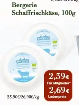 LPG Biomarkt Bergerie Schaffrischkäse Angebot