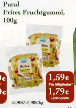LPG Biomarkt Pural Frites Fruchtgummi Angebot
