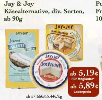 LPG Biomarkt Jay & Joy Käsealternative Angebot