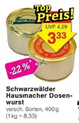 Jawoll Schwarzwälder Hausmacher Dosenwurst Angebot