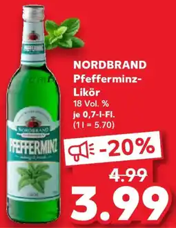 Kaufland NORDBRAND Pfefferminz Likör Angebot