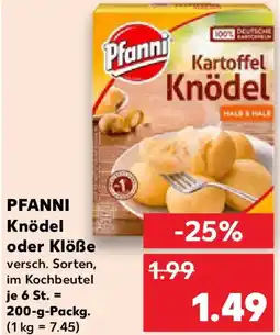 Kaufland PFANNI Knödel oder Klöße Angebot