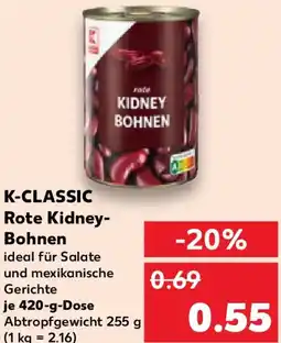 Kaufland K-CLASSIC Rote Kidney Bohnen Angebot