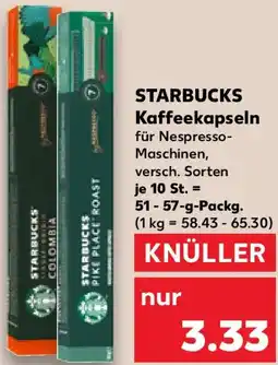 Kaufland STARBUCKS Kaffeekapseln Angebot