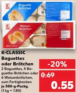 Kaufland K-CLASSIC Baguettes oder Brötchen Angebot