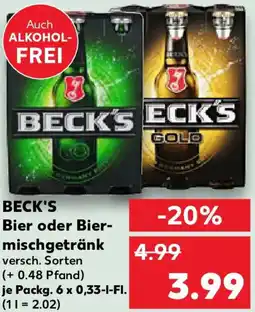 Kaufland BECK'S Bier oder Biermischgetränk Angebot
