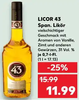 Kaufland LICOR 43 Span. Likör Angebot