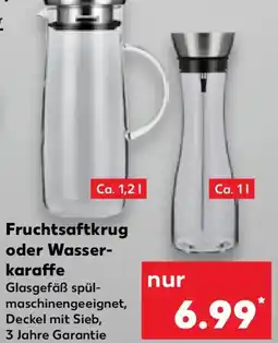 Kaufland Fruchtsaftkrug oder Wasserkaraffe Angebot