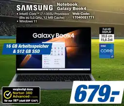 expert Techno Land SAMSUNG Notebook Galaxy Book4 Angebot