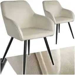 Netto Marken-Discount tectake Esszimmerstuhl, gepolstert, in Samtoptik, schwarze Stahlbeine, 58 x 62 x 82 cm Angebot