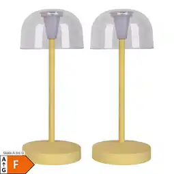 Netto Marken-Discount Näve 2er-Set Akku-/Tischleuchte GOMBA H: 18,5cm gelb Angebot