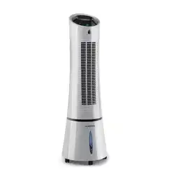 Netto Marken-Discount Skyscraper Ice 4-in-1 Luftkühler Ventilator 210 m³/h 30 W Oszillation mobil Fernbedienung Grau Angebot