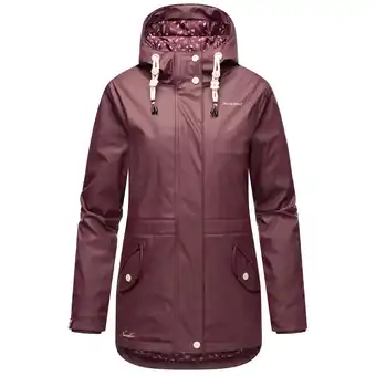 Netto Marken-Discount NAVAHOO Damen Warmer Regenjacke Wasserdichter Regenmantel mit Kapuze Oceans Heart Angebot