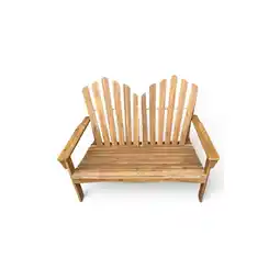 Netto Marken-Discount 2-Sitzer Adirondack-Gartenbank aus Akazienholz, ca. 125 x 80 x 94 cm – Dunkelbraun Angebot