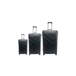 Netto Marken-Discount Hoffmanns Waveline Anthrazit 3-teiliges Koffer-Set - ABS-Hartschale mit Zahlenschloss & 360° Rollen Angebot