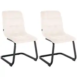 Netto Marken-Discount CLP 2er Set Esszimmerstuhl Vermont Mit Samt-Bezug I Gepolsterter Freischwinger-Stuhl Angebot