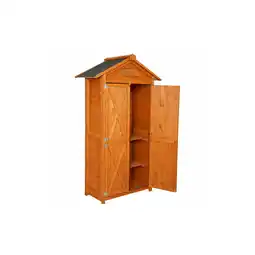 Netto Marken-Discount Werkzeugschrank aus Holz, ca. 88 x 45,5 x 168 cm - Braun - Fenster Angebot