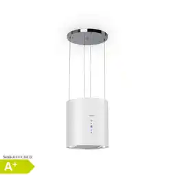 Netto Marken-Discount Barett Inselabzugshaube Ø35cm Umluft 558 m³/h LED Aktivkohlefilter Weiß Angebot