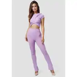 Netto Marken-Discount RAYSHYNE Damen Freizeitanzug 2-tlg., Femininer Lounge Zweiteiler Hose & Wickeltop RS22 Angebot