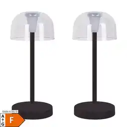 Netto Marken-Discount Näve 2er-Set Akku-/Tischleuchte GOMBA H: 18,5cm schwarz Angebot