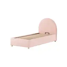 Netto Marken-Discount MOON Polsterbett 90 x 200 cm mit Bettkasten, inkl Lattenrost, Bezug trendiger Boucle Stoff in Rosa Angebot