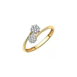 Netto Marken-Discount Fascination by Ellen K. Ring Gold 375 mit 14 weißen Zirkonia-Steinen Angebot