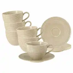 Netto Marken-Discount Seltmann Weiden Milchkaffeetassen mit Untertassen Beat Color Glaze 350 ml 6er Set Angebot