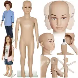 Netto Marken-Discount tectake Schaufensterpuppe, aus Kunststoff, lebensechte Proportionen, Glasplatte mit Wadendorn Angebot