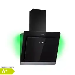 Netto Marken-Discount Aurora Eco 60 Dunstabzugshaube 550 m³/h 60cm kopffrei Ambientelicht EEC A+ Schwarz Angebot