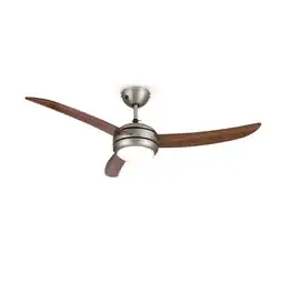 Netto Marken-Discount El Paso 2-in-1 Ventilator & Deckenlampe Ø132 cm 10.344 m³/h 49 dB Dunkle Eichenholz-Optik Angebot
